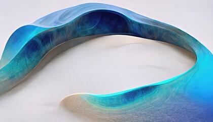 The oval curves, reminiscent of the blue sea, are like an isolated resort, dramatic abstract, elegant and delicate retro style background design, design elements.
