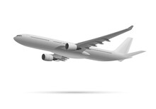 3d plane visualization in bright white color