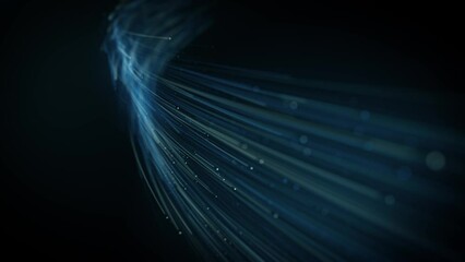 Wall Mural - abstract swirling and flowing lines background/ 4k animation of an abstract wallpaper technology bac