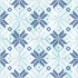 Abstract winter seamless pattern on blue watercolor background. Scandinavian theme. Geometric decor of polka dots.Perfect for design templates, wallpaper, wrapping, fabric and textile.
