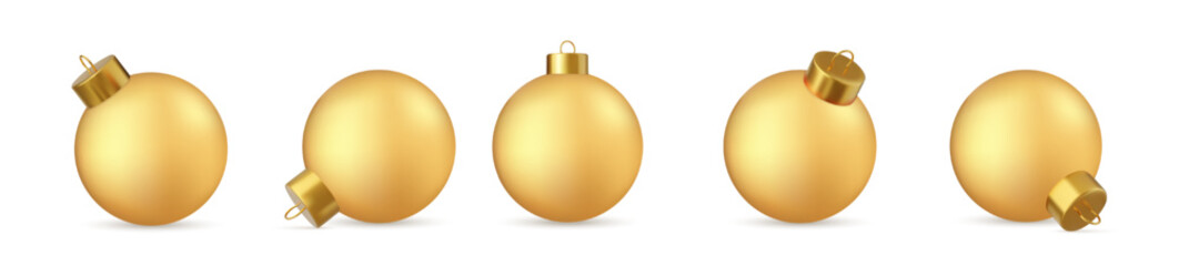 Wall Mural - gold Christmas ball