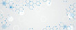 © arthead - Molecule structure abstract background. Modern technical background. Geometric background with hexagonal and high-tech elements for presentation or banner. Medical, technology, or science design.