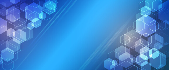 geometric background with hexagonal and high-tech elements for presentation or banner. medical, tech