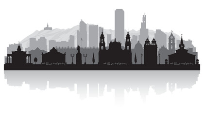 Wall Mural - Bogota Colombia city skyline silhouette