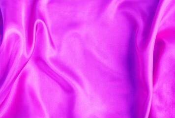 Wall Mural - Beautiful bright pink fabric, folded in soft folds. Silk, satin or satin ribbon.