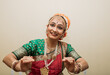 Indian kuchipudi dancer 