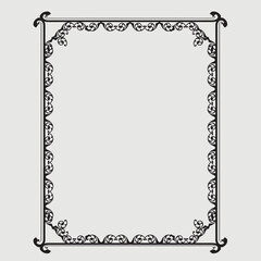 Frame, in the style of an ornament, Vector illustration eps 10, Art.