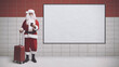 Santa Claus waiting at the station