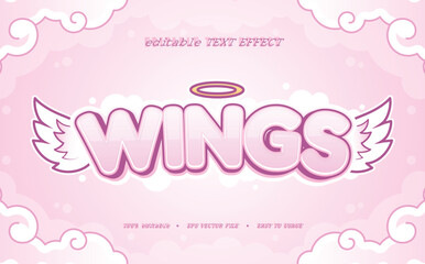 decorative wings Font and Alphabet vector