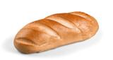 Fototapeta  - White bread loaf isolated on white background