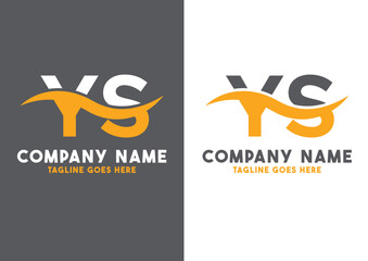 Letter YS logo design vector template, YS logo