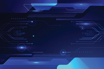 gradient blue technology background vector design