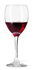 Canvas Print - Red wine in glass on  background.