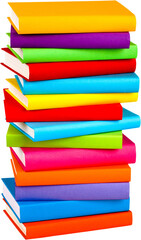 Wall Mural - stack of blank textbooks - isolated image