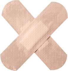 plaster cross isolated over a white background