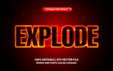Explode Editable Text Effect Style