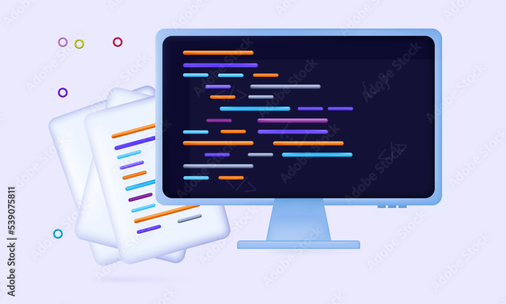 Coding testing process 3d. Software, system task, search for bugs on ...