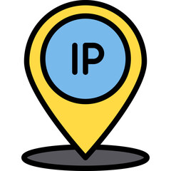 Wall Mural - IP address filled outline icon