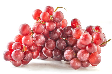 Wall Mural - Red grapes on white marble, ready to cook and eat