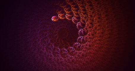 3D rendering abstract multicolor technology fractal light background
