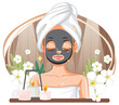 © GraphicsRF - Woman with facial mask