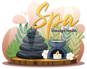 Canvas Print - spa time text design for banner or poster