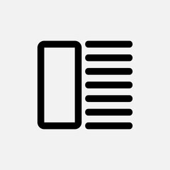 Layout icon in line style, use for website mobile app presentation