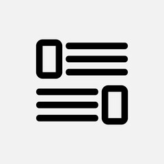 Layout icon in line style, use for website mobile app presentation
