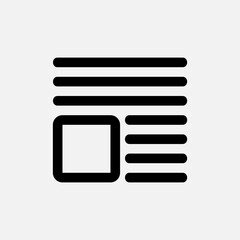 Layout icon in line style, use for website mobile app presentation