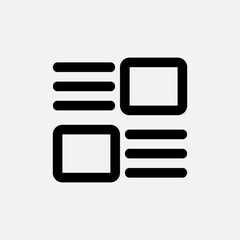 Layout icon in line style, use for website mobile app presentation