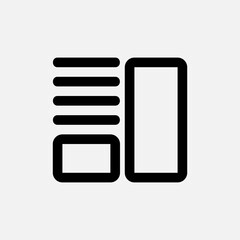 Layout icon in line style, use for website mobile app presentation