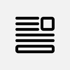 Layout icon in line style, use for website mobile app presentation