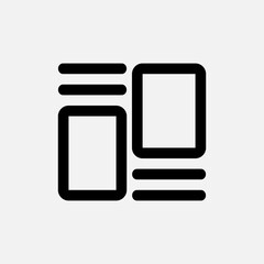 Layout icon in line style, use for website mobile app presentation