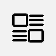 Layout icon in line style, use for website mobile app presentation