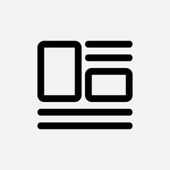 Layout icon in line style, use for website mobile app presentation
