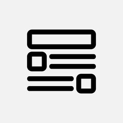 Layout icon in line style, use for website mobile app presentation