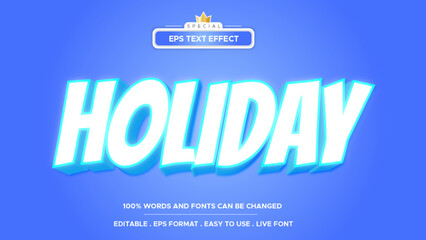 Wall Mural - Holiday Text Effect editable