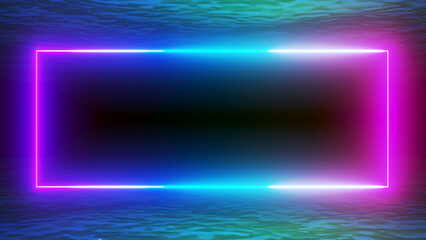 3d rendered illustration of an abstract neon light background