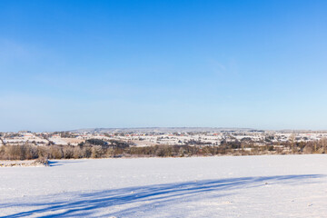 Wall Mural - Awesome landscape view in the winter