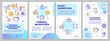 © IMG visuals icons - Hydrogen financial incentives blue brochure template. Carbon free economy. Leaflet design with linear icons. Editable 4 vector layouts for presentation, annual reports. Arial, Myriad Pro fonts used