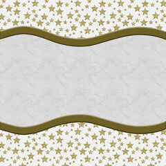 Wall Mural - Fun border with gold star on gold