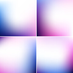 Wall Mural - Smooth blur background collection - abstract gradient backgrounds set