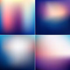 Wall Mural - smooth blur background collection - abstract gradient backgrounds set