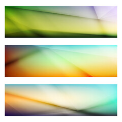 Wall Mural - smooth abstract background banners with geometric design - eps10