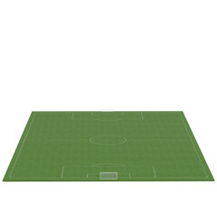 3d rendering illustration of a football soccer field