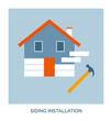 Professional siding installation concept icon