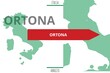 Ortona: Illustration mit dem Namen der italienischen Stadt Ortona