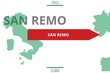 San Remo: Illustration mit dem Namen der italienischen Stadt San Remo