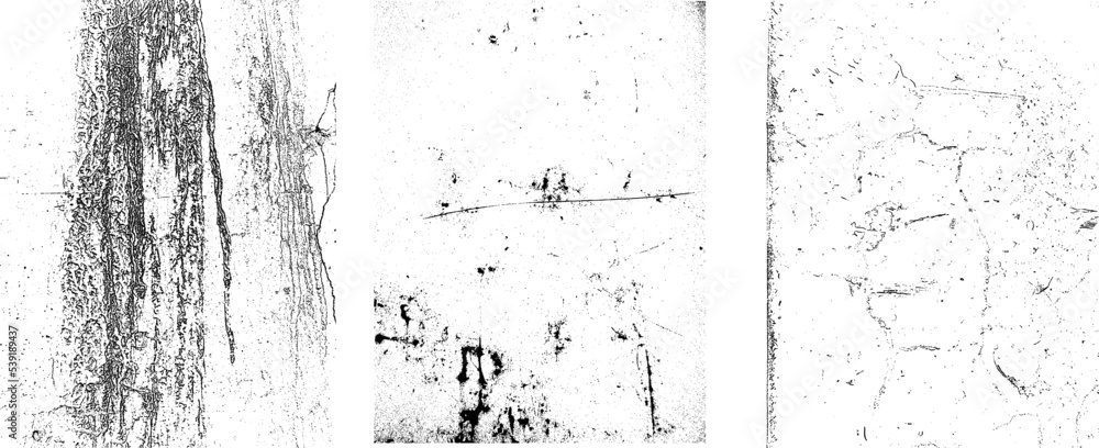 Disguisting Texture Grunge Urban textures set. Three vector textures.Dust Overlay Distress ...