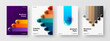© kitka - Modern realistic spheres magazine cover template set. Abstract leaflet A4 vector design illustration composition.